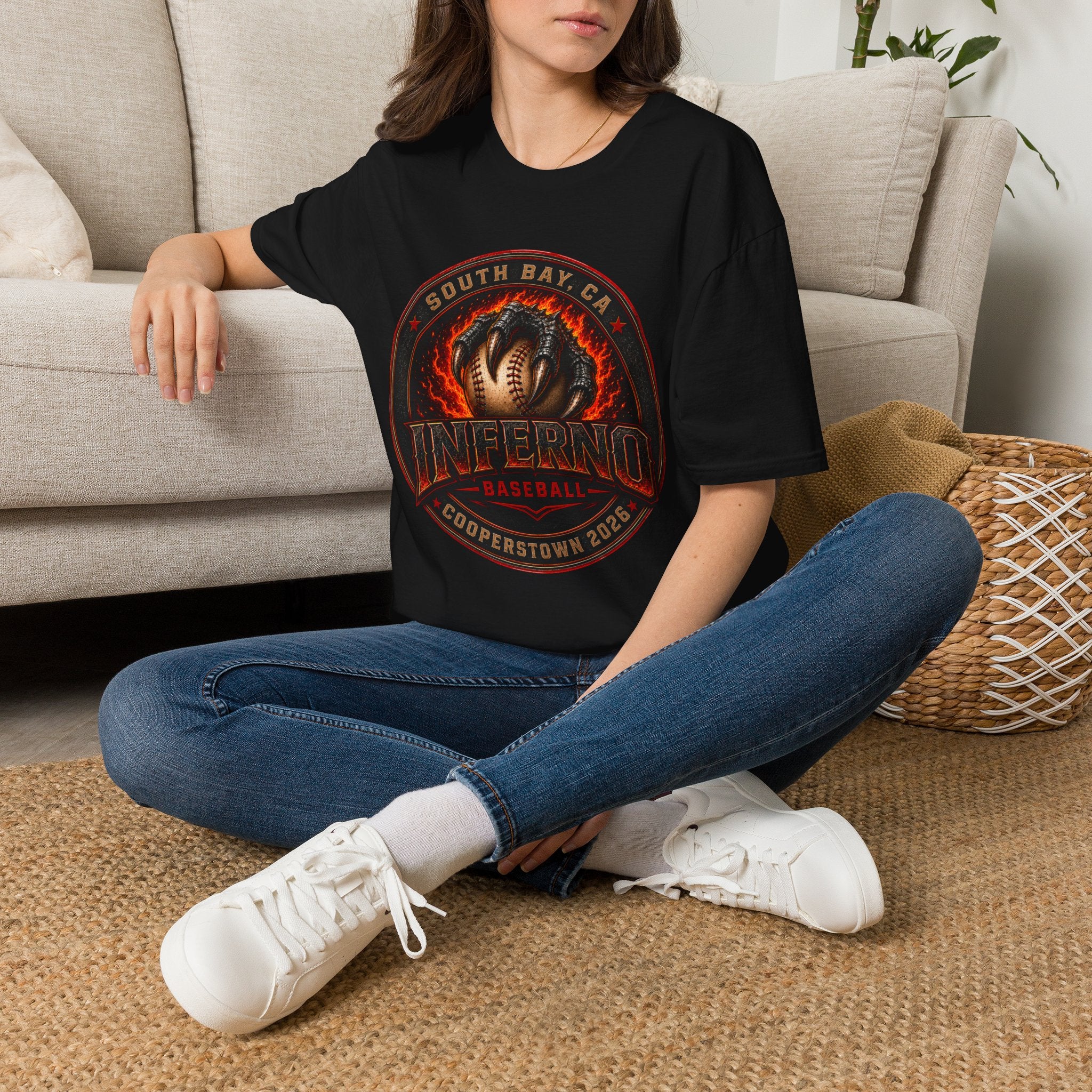 Inferno Baseball T-Shirt — South Bay, CA Tee
