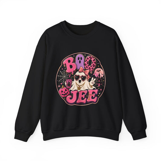 Ghost Vibes Sweatshirt — "Boo Jee" Cute Pink Ghost Halloween Crewneck