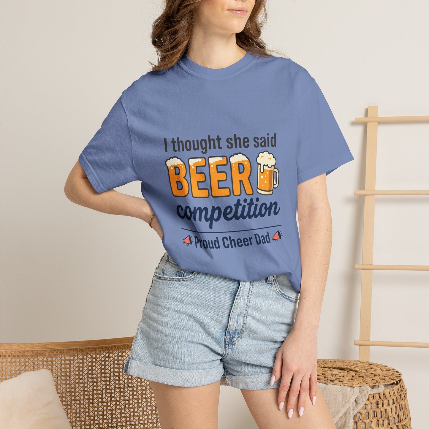 I Thought She Said BEER Competition T-Shirt – Proud Cheer Dad Shirt