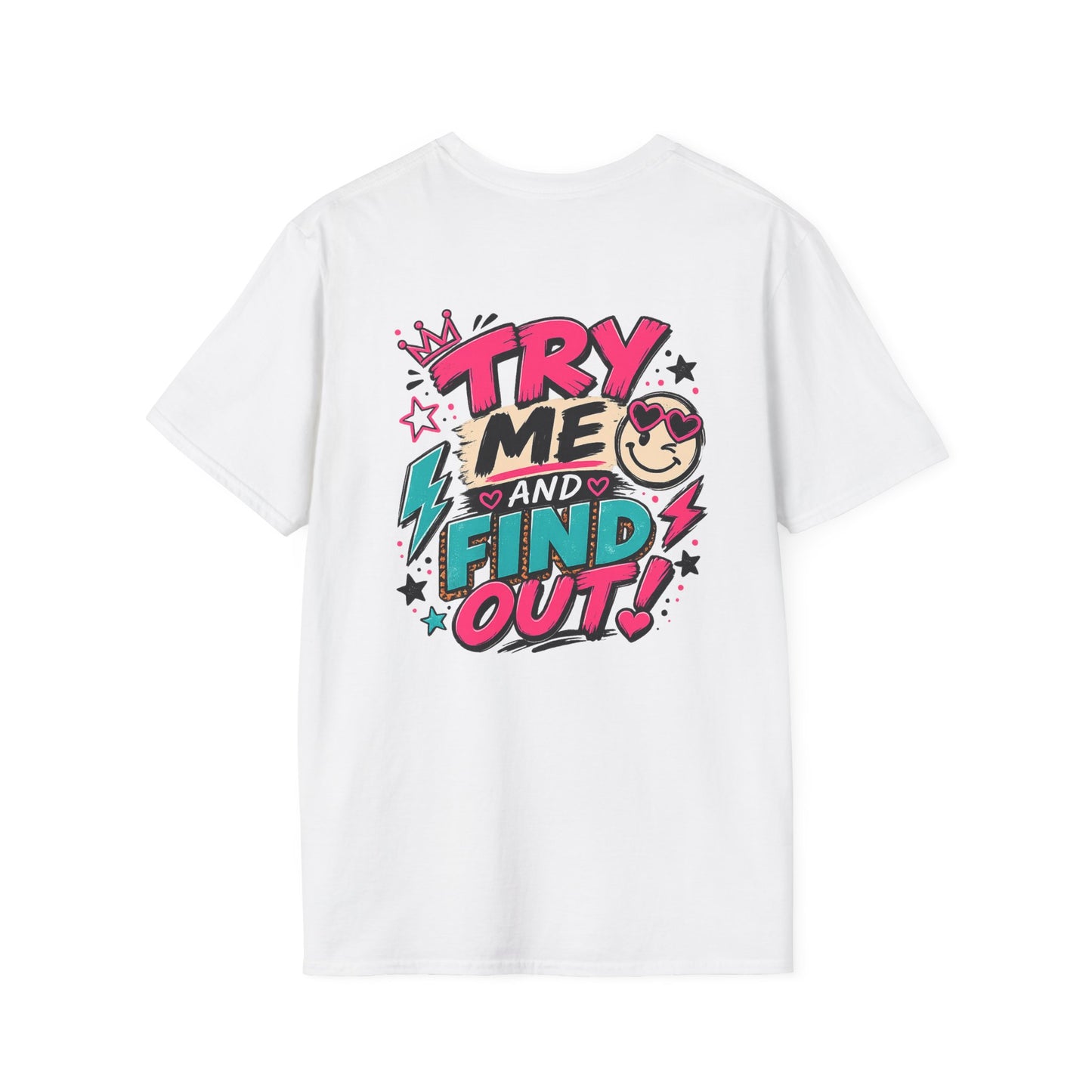 Smiley Queen T‑Shirt — Cute Crowned Emoji with Heart Sunglasses