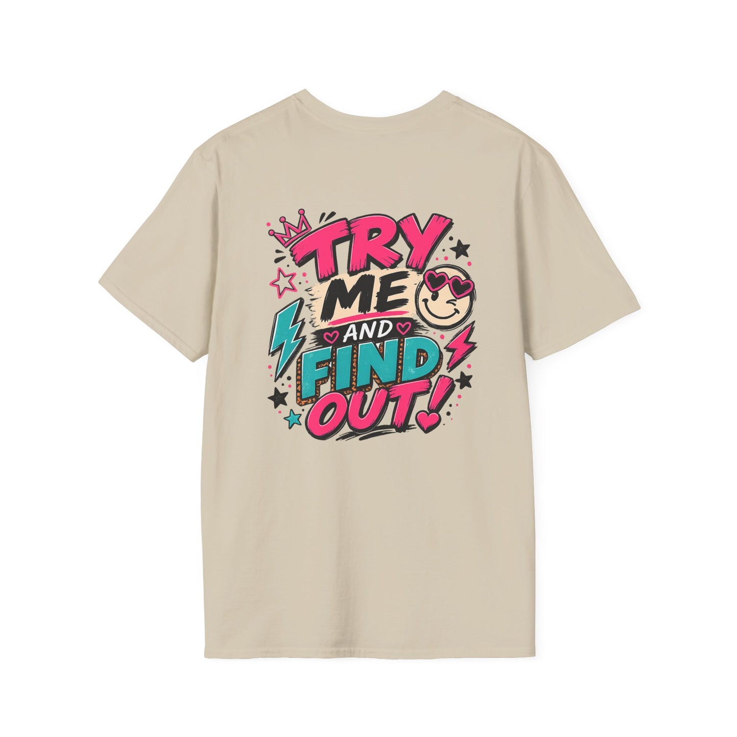 Smiley Queen T‑Shirt — Cute Crowned Emoji with Heart Sunglasses