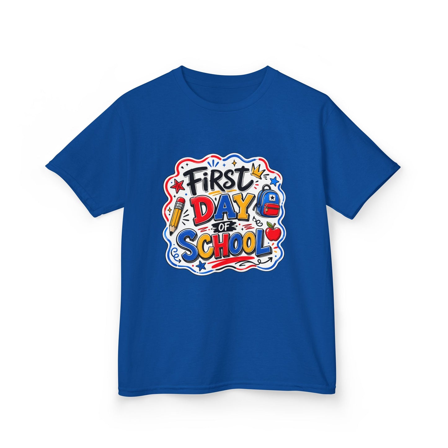 First Day of School Kids T-Shirt — Colorful Back-to-School Tee