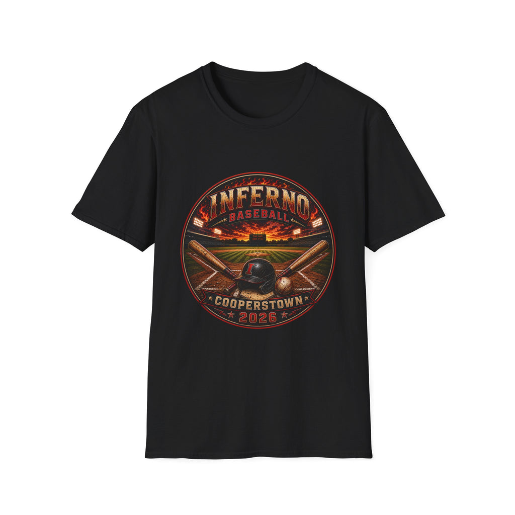 Inferno Baseball T-Shirt — Cooperstown 2026 Team Tee