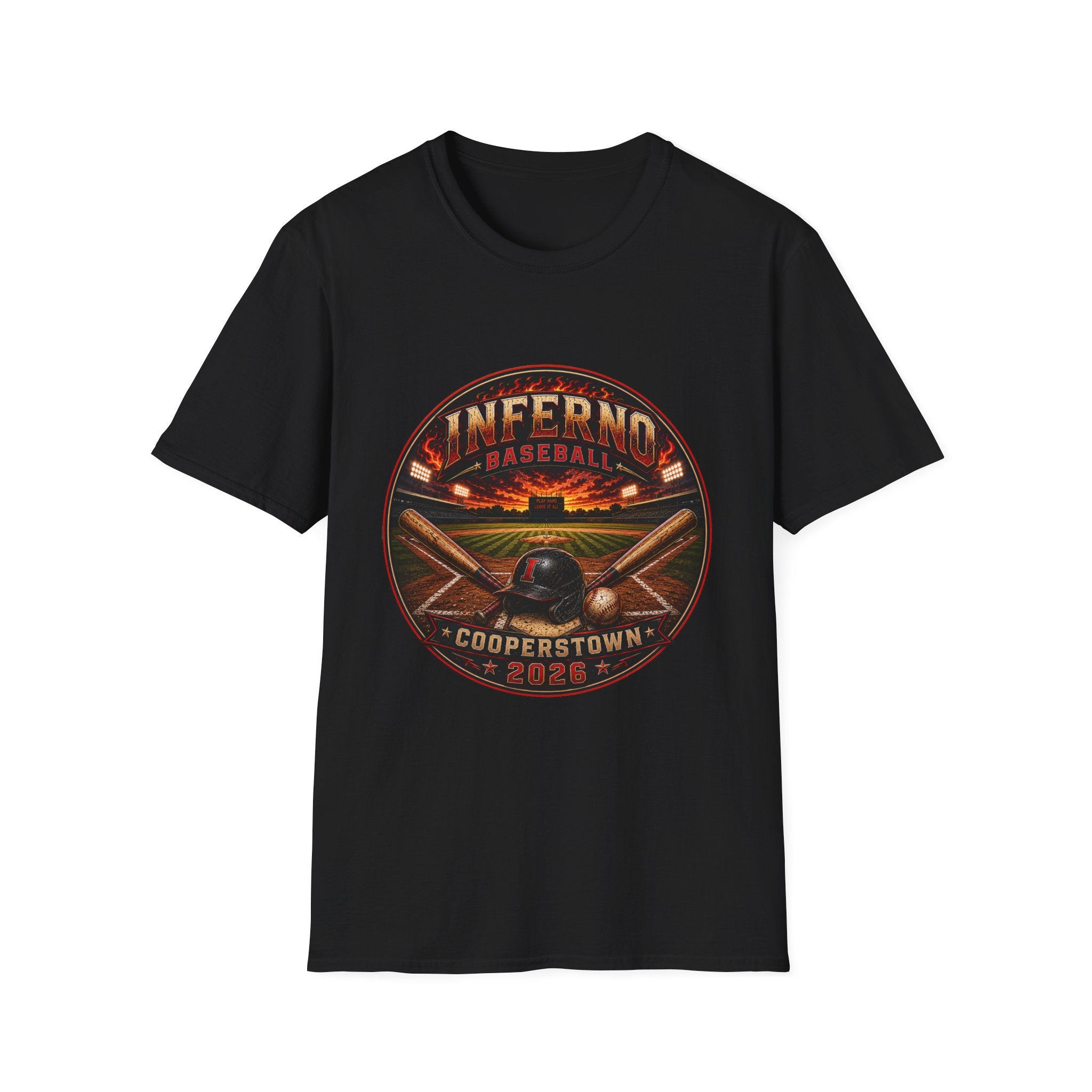 Inferno Baseball T-Shirt — Cooperstown 2026 Team Tee
