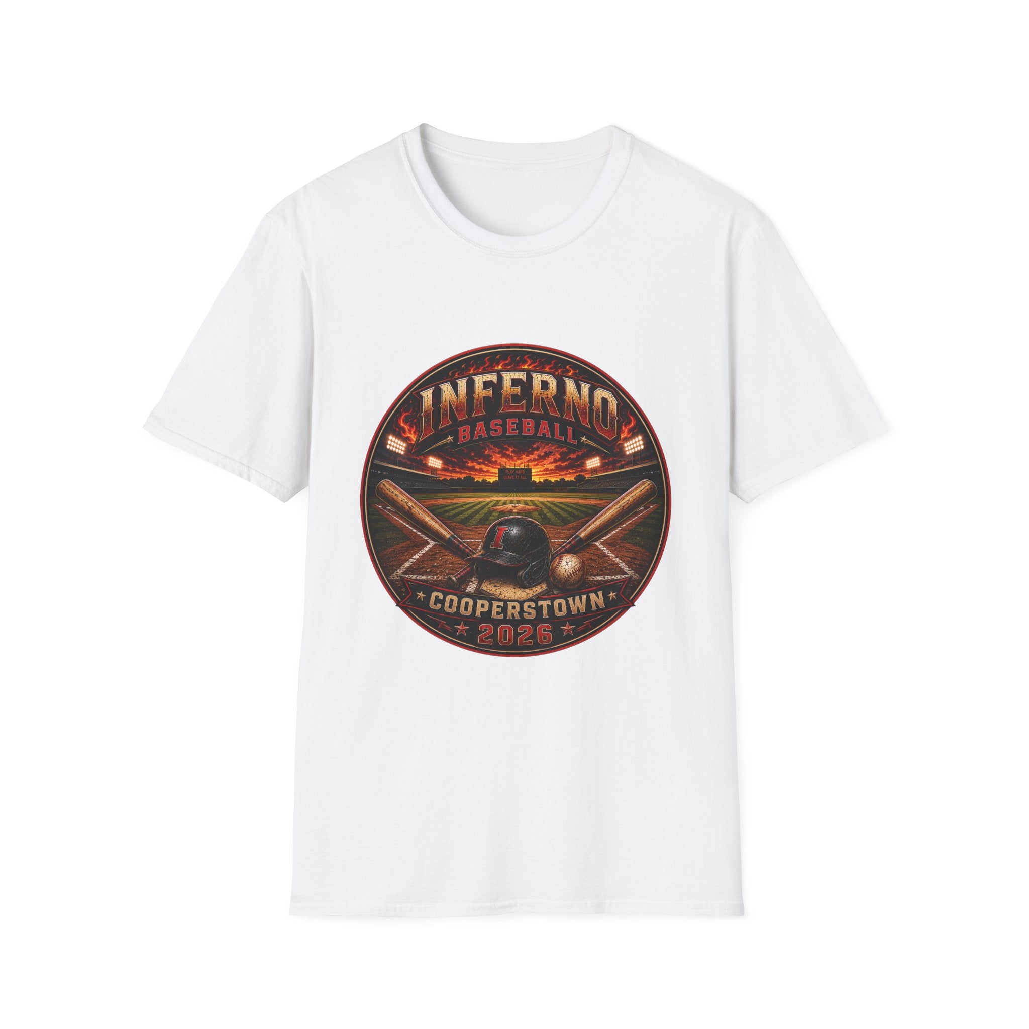 Inferno Baseball T-Shirt — Cooperstown 2026 Team Tee