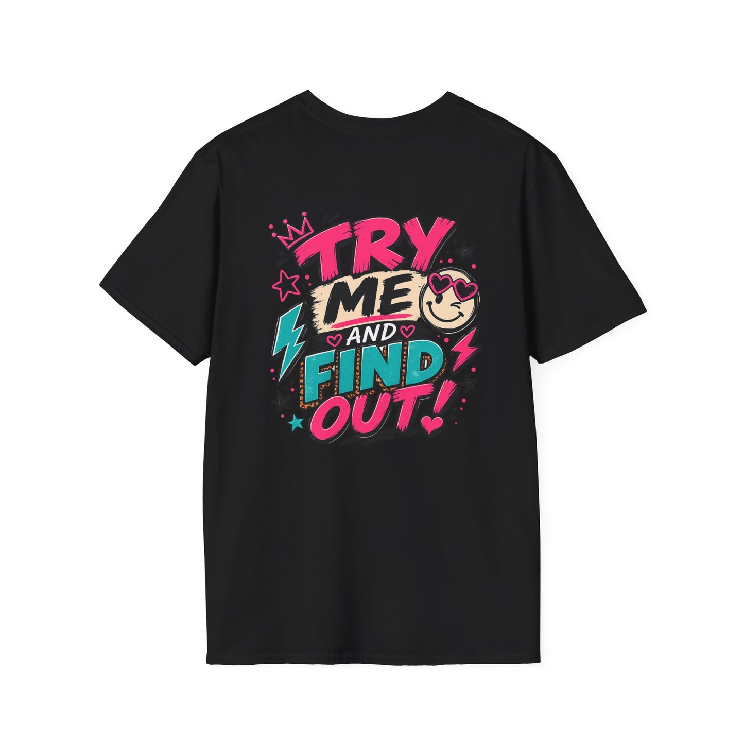 Smiley Queen T‑Shirt — Cute Crowned Emoji with Heart Sunglasses