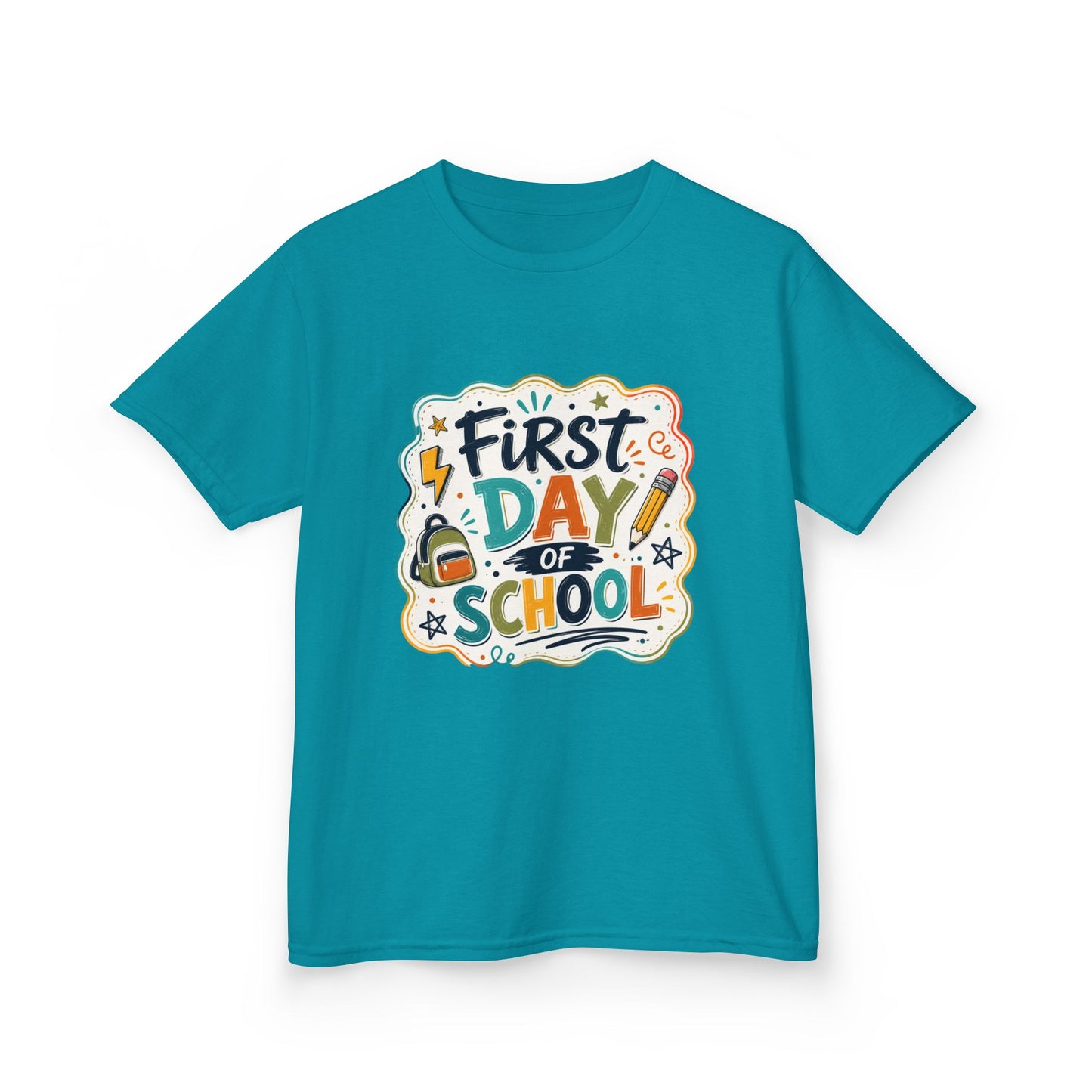 First Day of School Kids Tee — Colorful Back-to-School Shirt