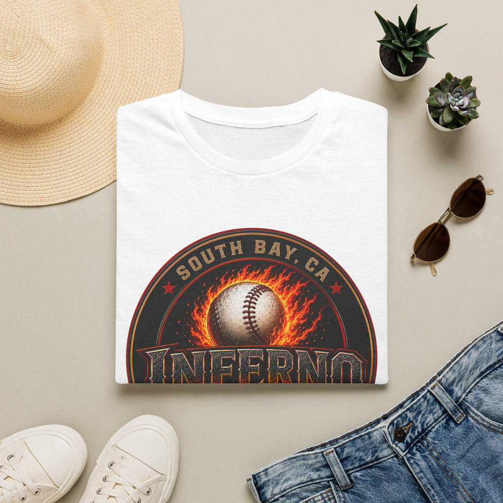 Inferno Baseball T‑Shirt — South Bay CA Cooperstown 2026 Team Logo