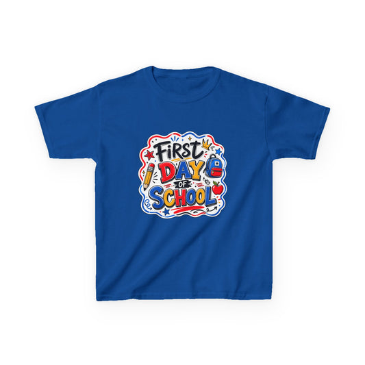 First Day of School Kids T-Shirt — Colorful Back-to-School Tee
