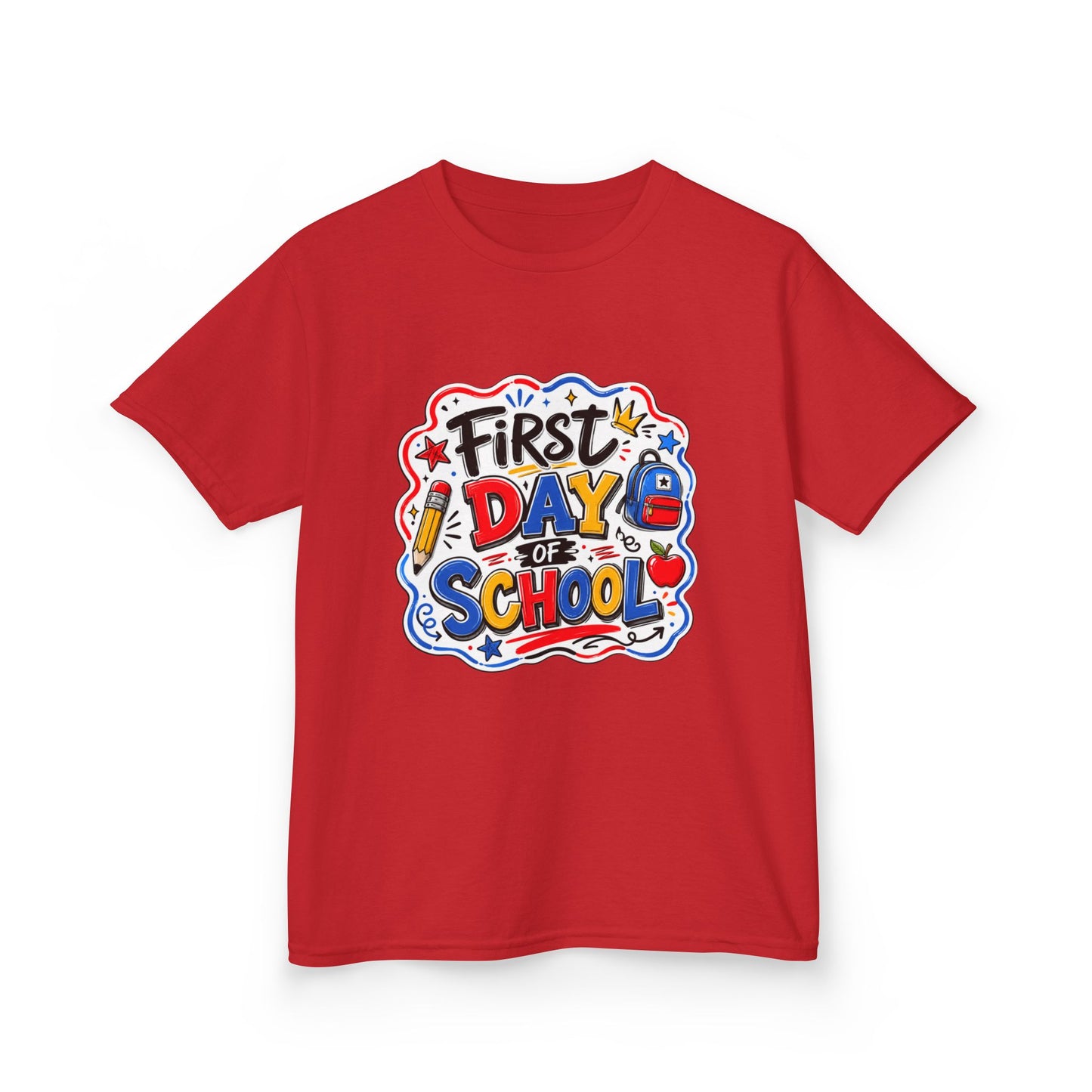 First Day of School Kids T-Shirt — Colorful Back-to-School Tee