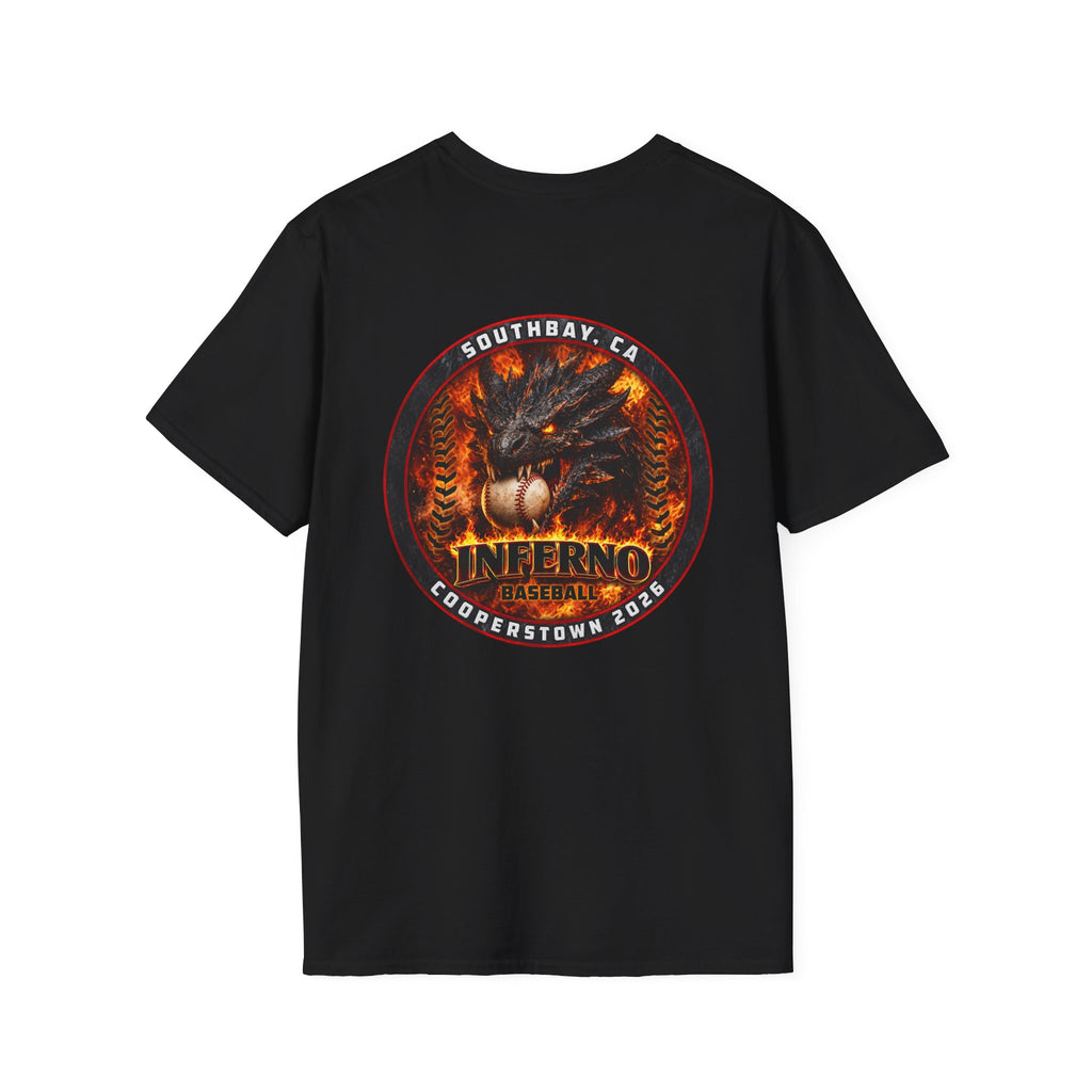Inferno Baseball T-Shirt — Flaming Ball Team Tee