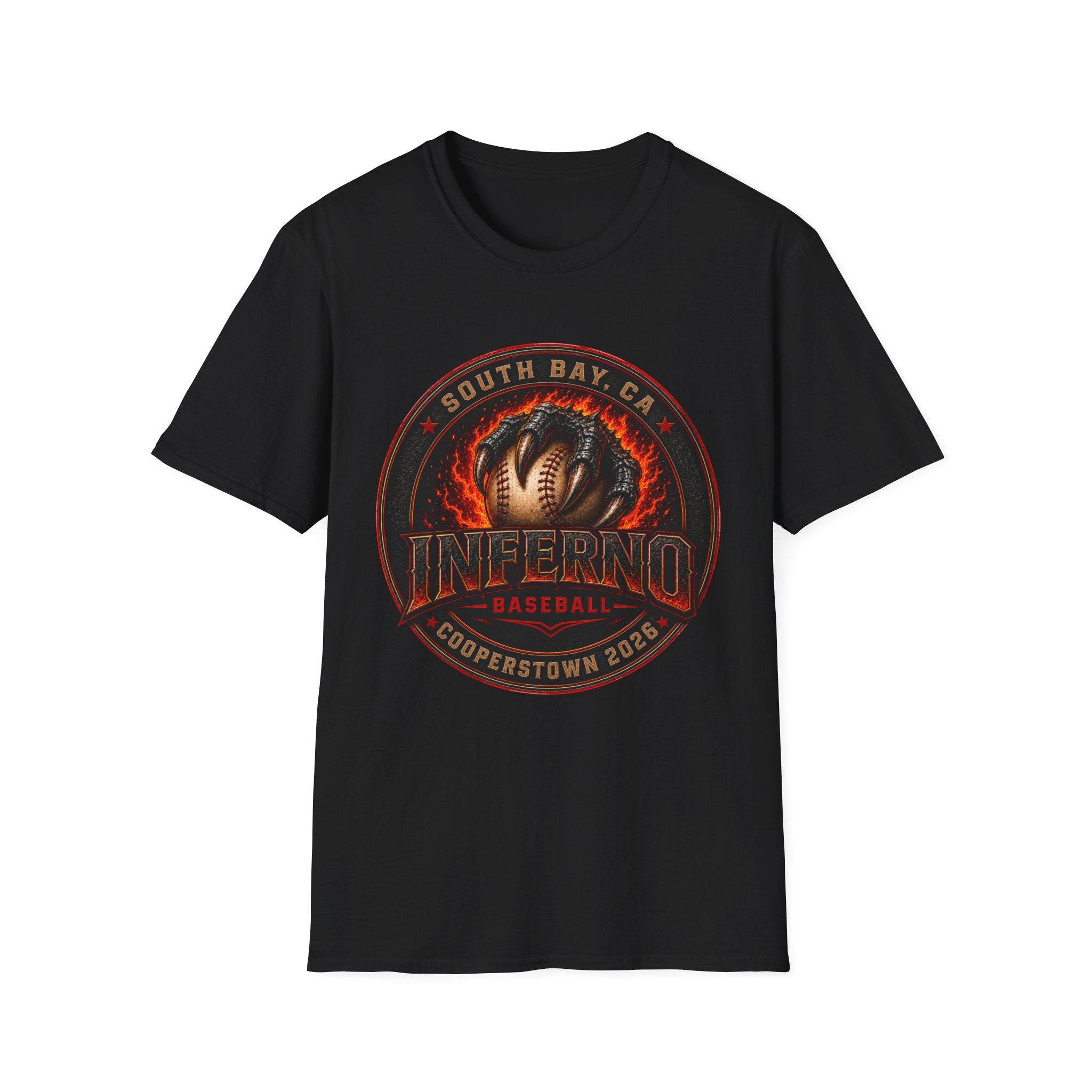 Inferno Baseball T-Shirt — South Bay, CA Tee