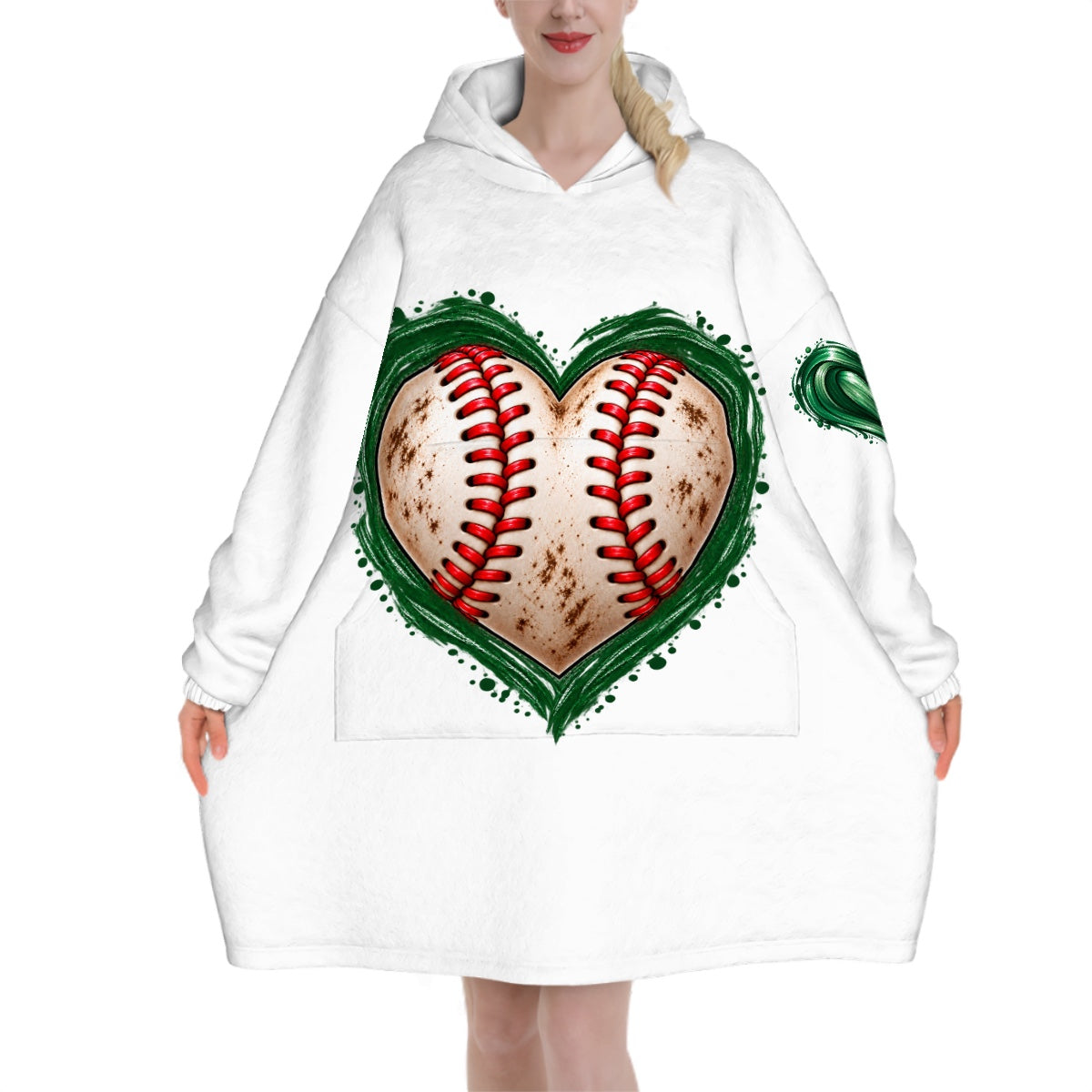 ADULT BLANKET HOODIE - GREEN