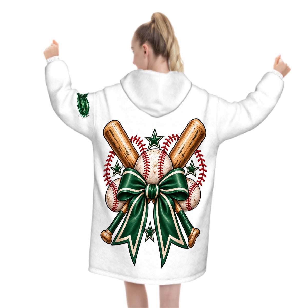 ADULT BLANKET HOODIE - GREEN
