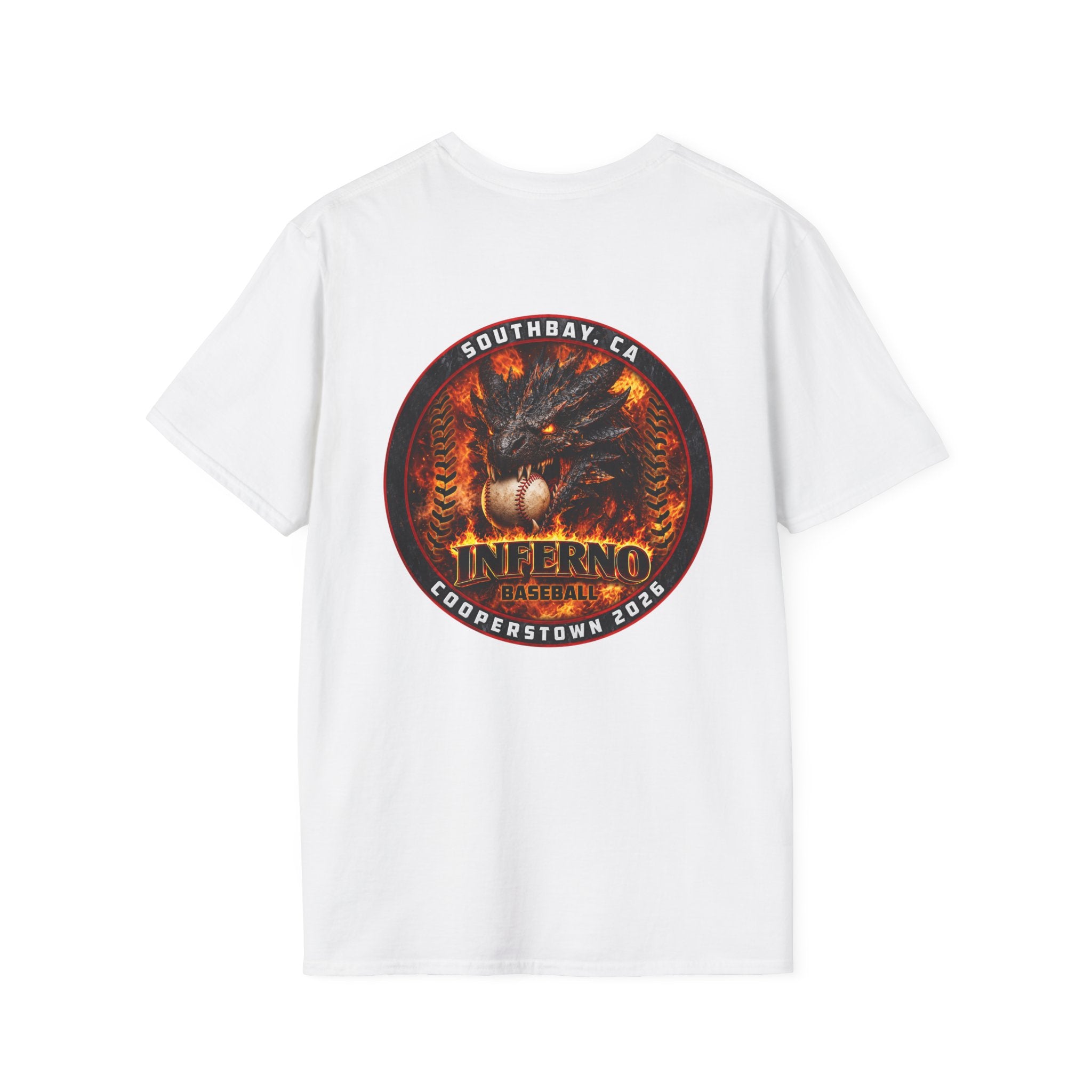Inferno Baseball T-Shirt — Flaming Ball Team Tee