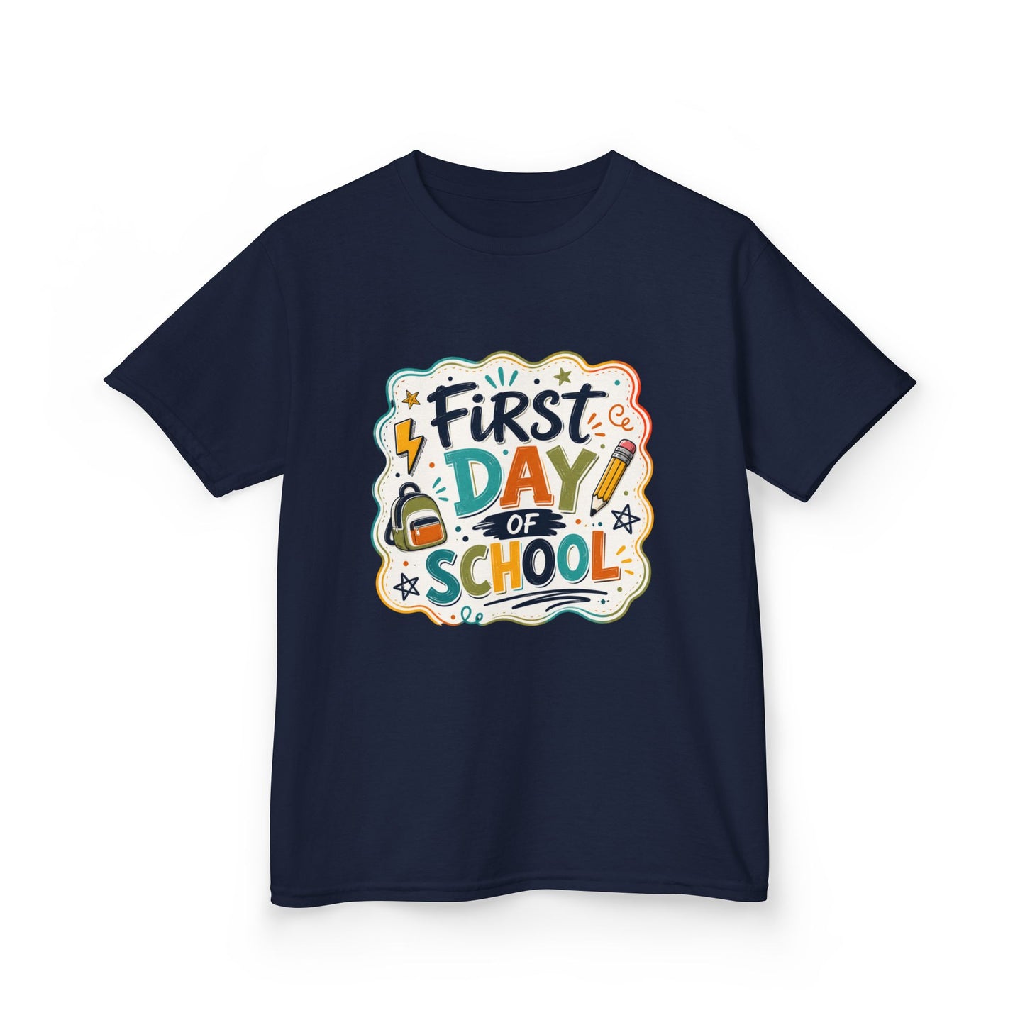 First Day of School Kids Tee — Colorful Back-to-School Shirt
