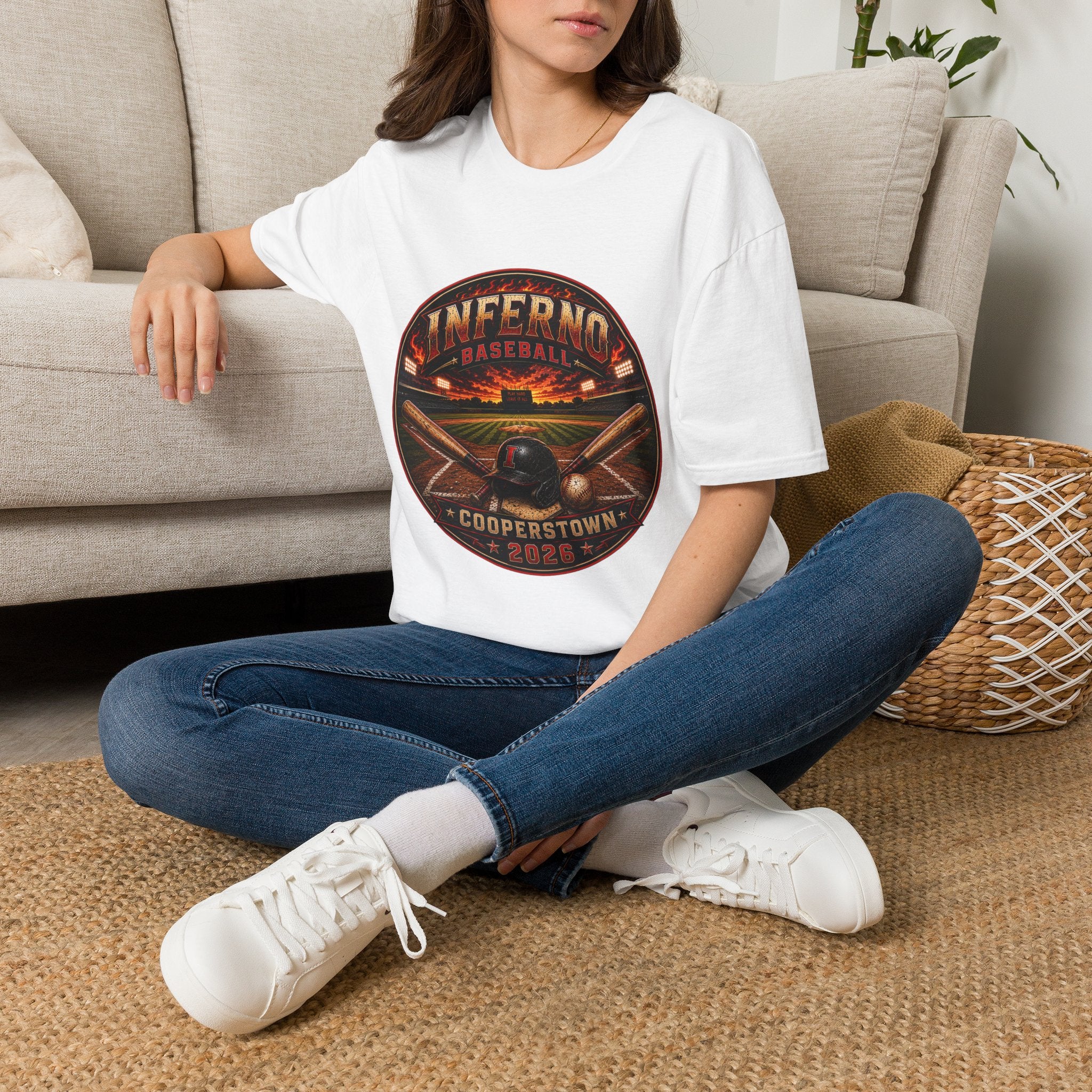 Inferno Baseball T-Shirt — Cooperstown 2026 Team Tee