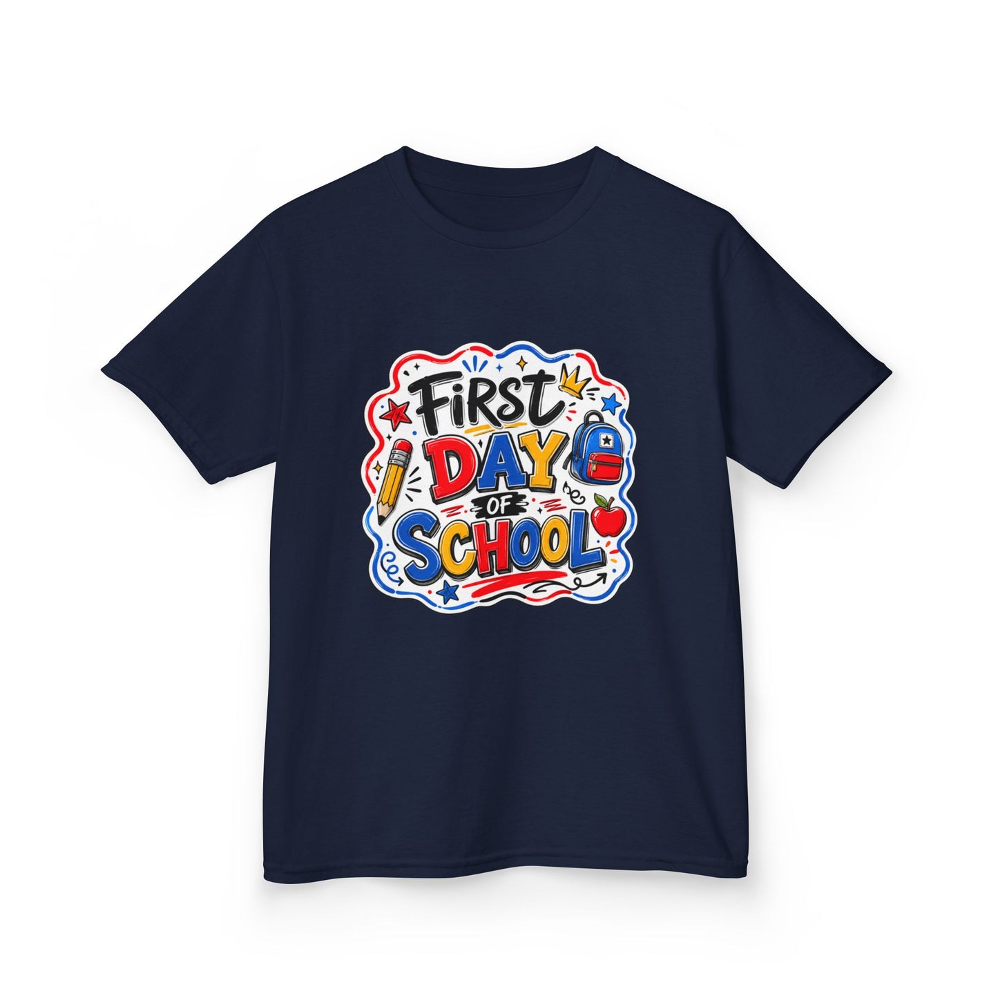 First Day of School Kids T-Shirt — Colorful Back-to-School Tee