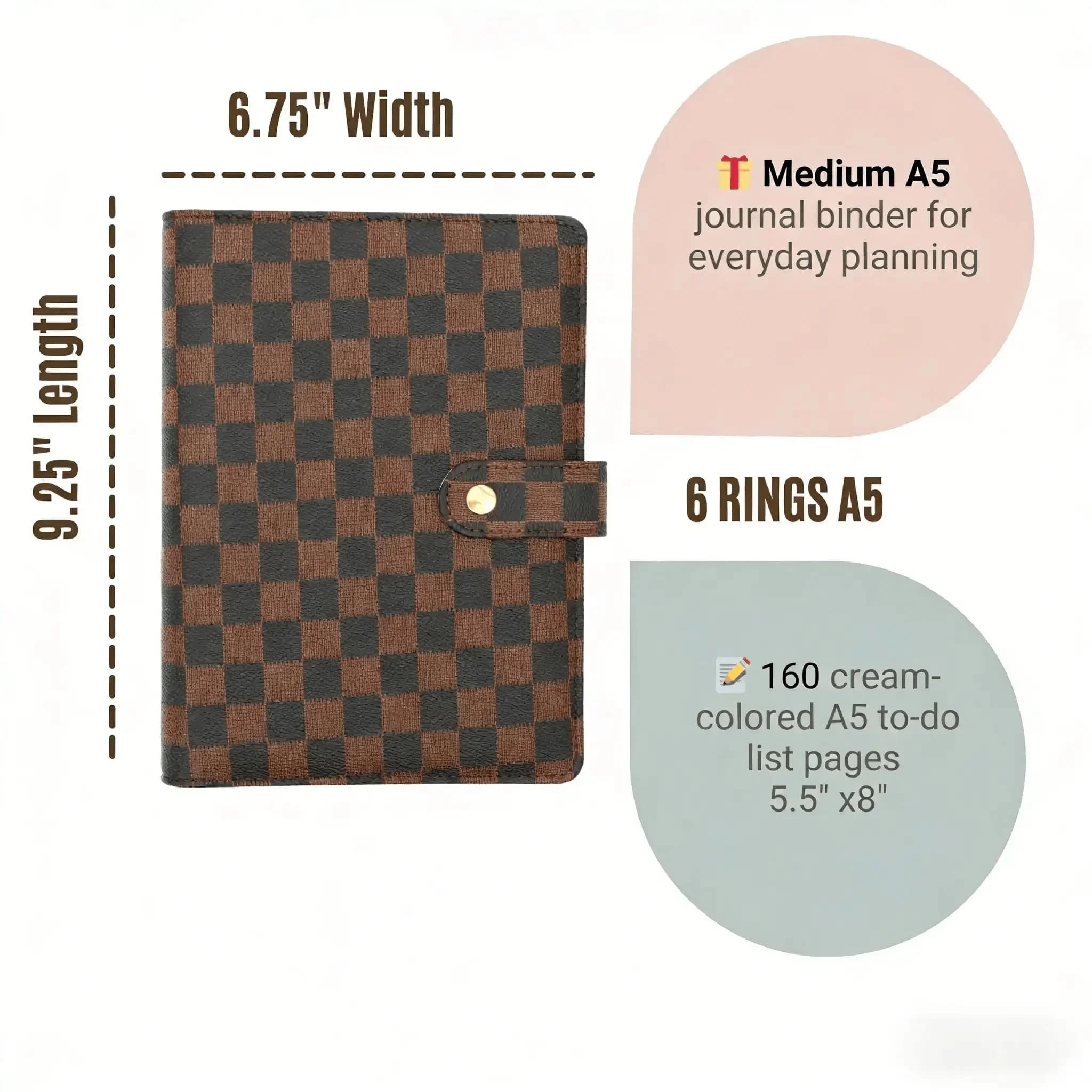 Stylish Checkered Business Padfolio