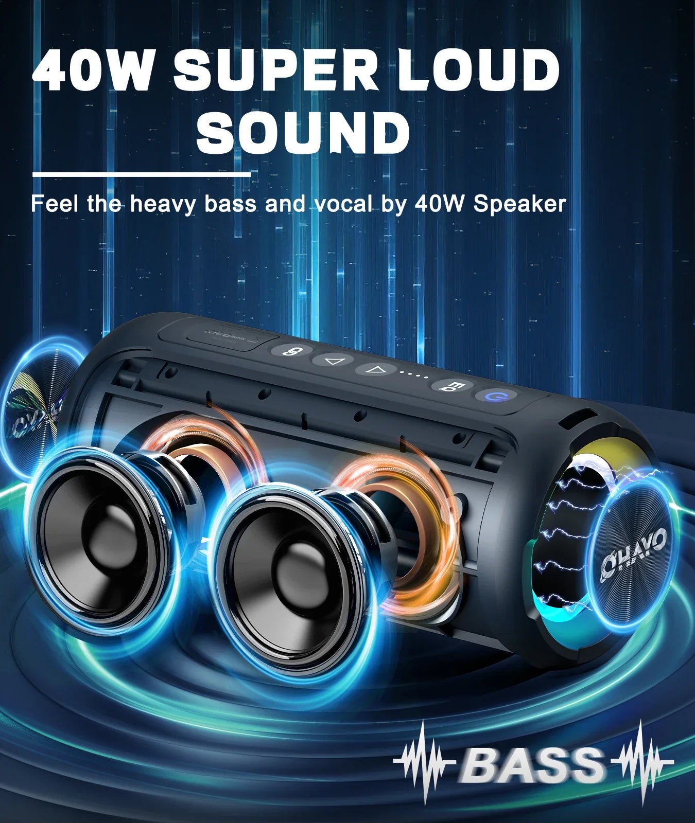 Ortizan Super Bass Outdoor Speaker