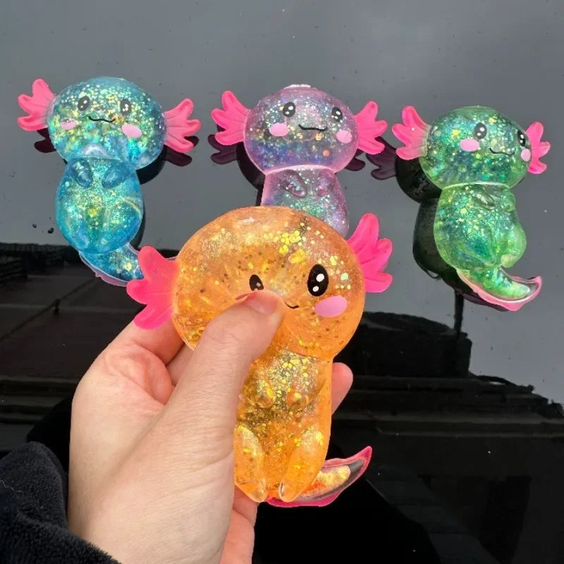 Colorful Axolotl Squishy Toys