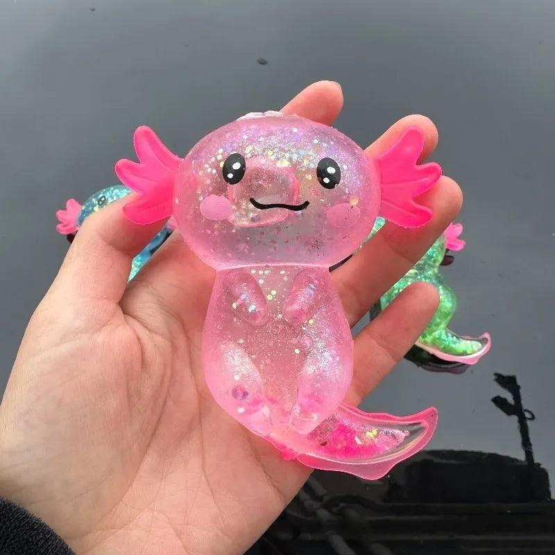 Colorful Axolotl Squishy Toys