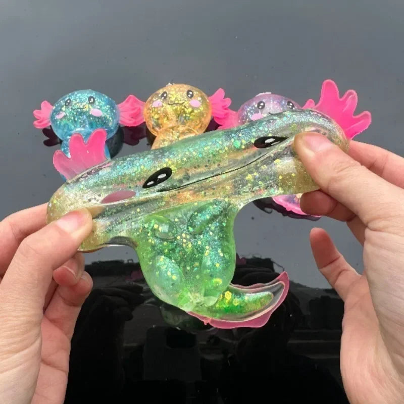 Colorful Axolotl Squishy Toys