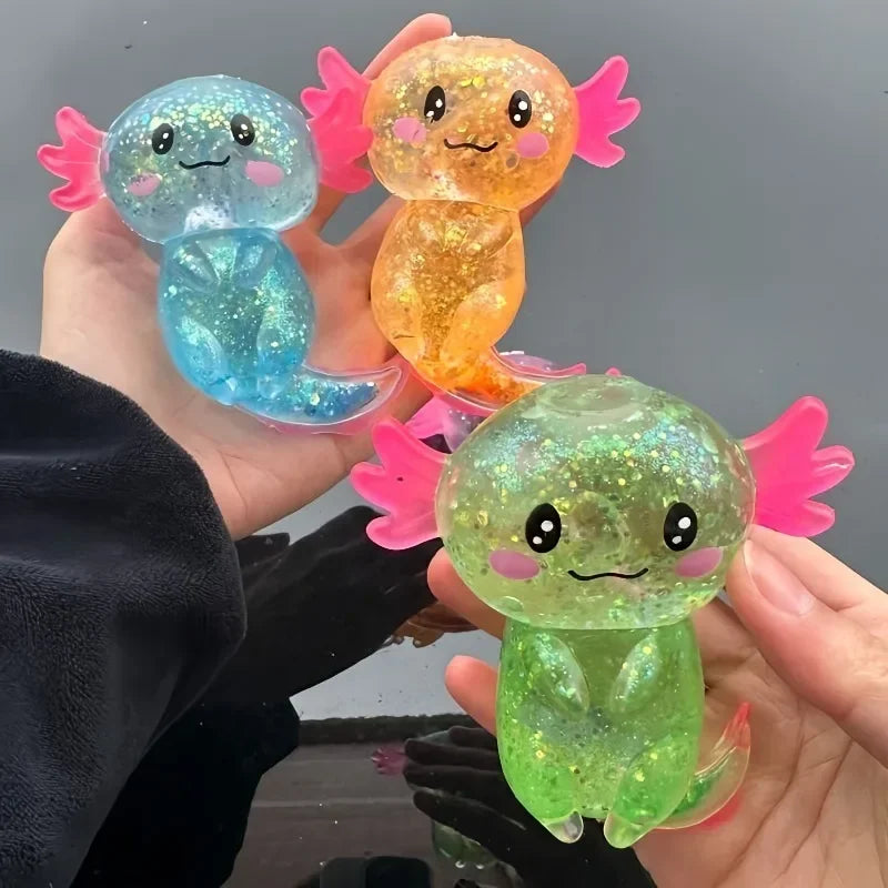 Colorful Axolotl Squishy Toys