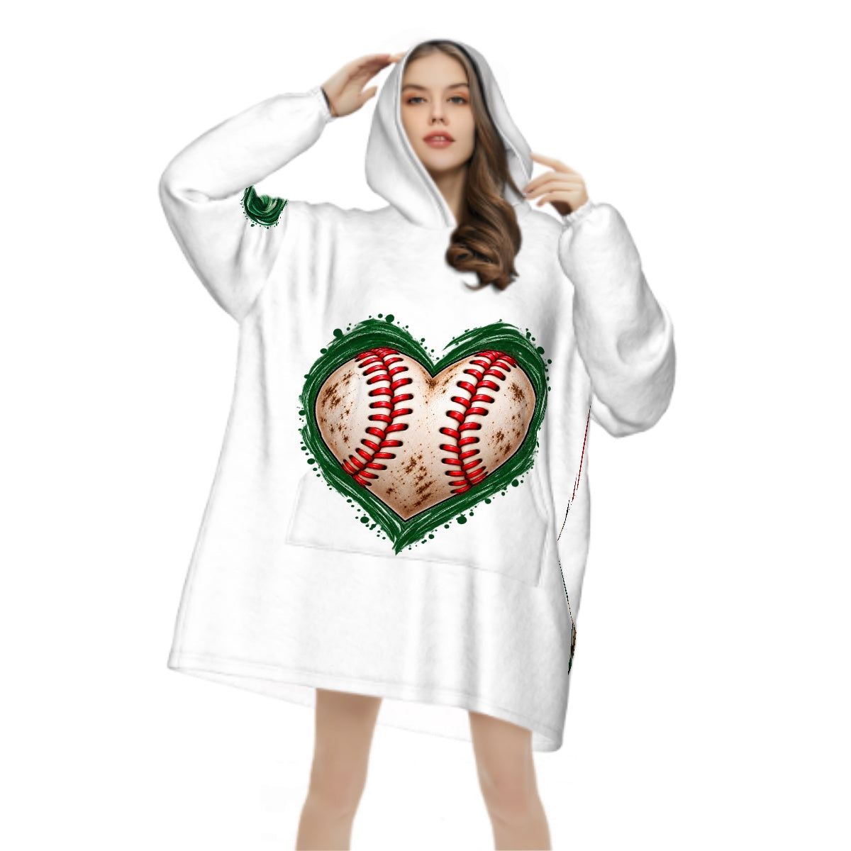 ADULT BLANKET HOODIE - GREEN